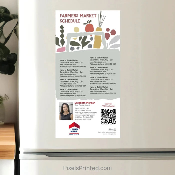 ERA Real Estate Farmers Market Schedule Postcard Magnets postcard magnets PixelsPrinted