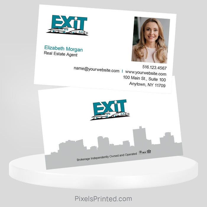 EXIT realty business cards Business Cards PixelsPrinted