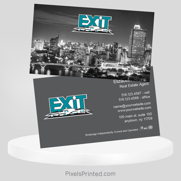 EXIT realty business cards Business Cards PixelsPrinted