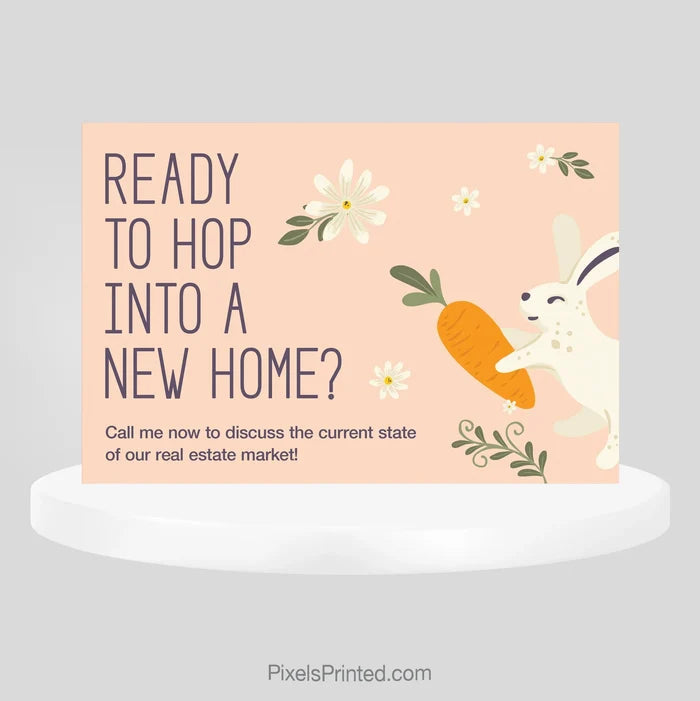 EXIT realty Easter hop into a new home postcards PixelsPrinted