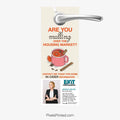 Exit realty got the insider information on the real estate market door hanger