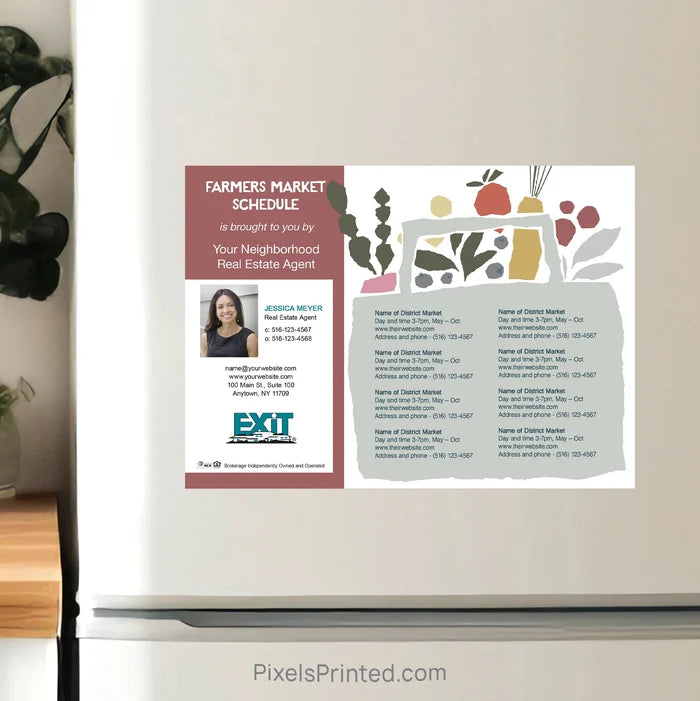 EXIT Realty Farmers Market Schedule Postcard Magnets postcard magnets PixelsPrinted