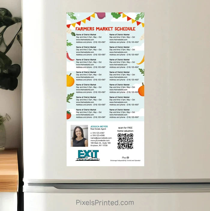 EXIT Realty Farmers Market Schedule Postcard Magnets postcard magnets PixelsPrinted