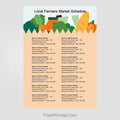 EXIT realty farmers market schedule postcards PixelsPrinted