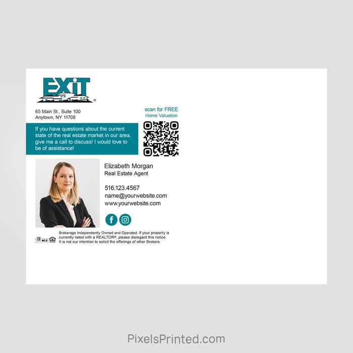 EXIT realty farmers market schedule postcards PixelsPrinted
