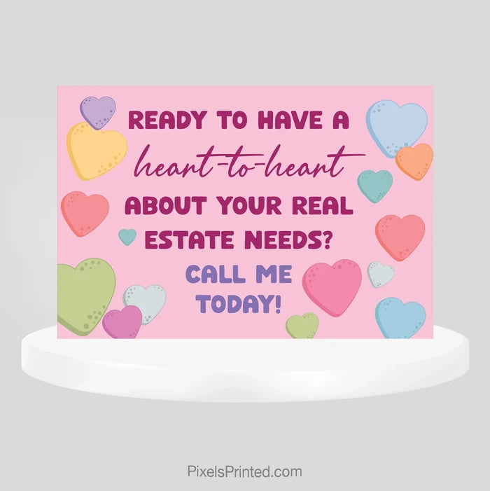EXIT realty Valentine’s Day neighborhood real estate postcard PixelsPrinted