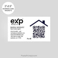 custom real estate card magnet with QR code and house design
