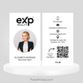 Elegant eXp Realty business card designed for real estate professionals seeking a polished look.