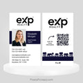 Contemporary eXp Realty business card with simple layout and personalized contact information.