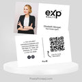 Modern eXp Realty agent business card with contemporary branding and personalized details.