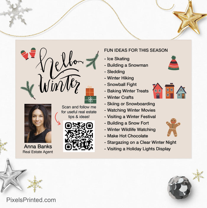 EXP realty Christmas holiday postcards PixelsPrinted