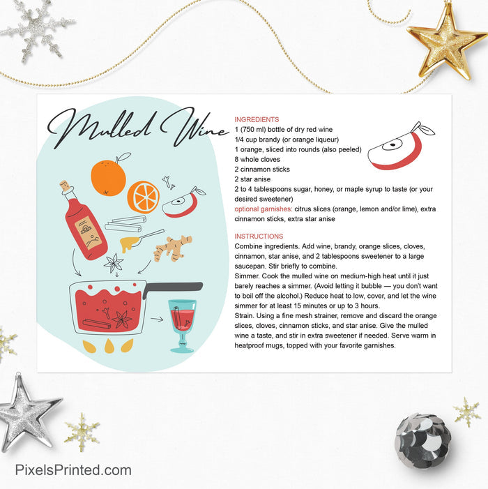 EXP realty Christmas recipe postcards PixelsPrinted