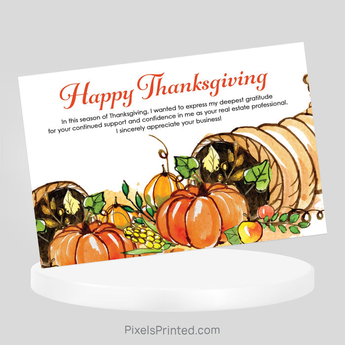 EXP realty Fall Thanksgiving postcards PixelsPrinted