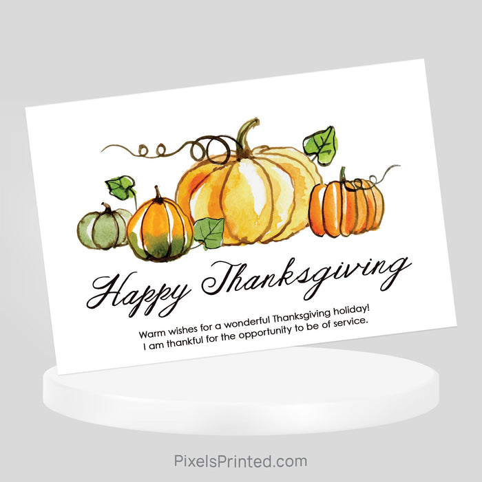 EXP realty Fall Thanksgiving postcards PixelsPrinted