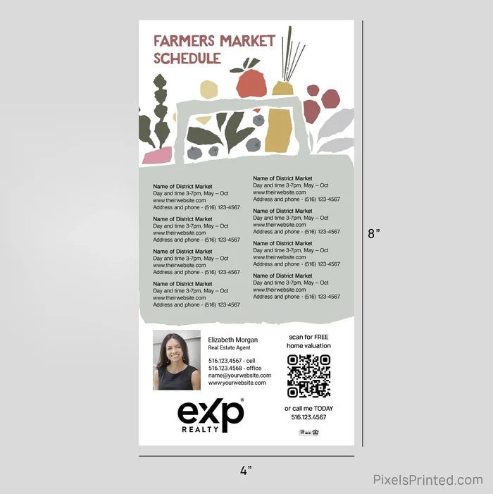 EXP realty Farmers Market calendar Postcard Magnets postcard magnets PixelsPrinted