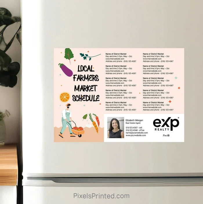 EXP realty Farmers Market calendar Postcard Magnets postcard magnets PixelsPrinted