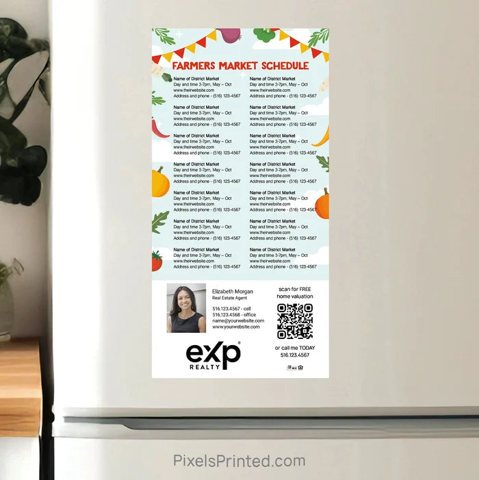 EXP realty Farmers Market calendar Postcard Magnets postcard magnets PixelsPrinted