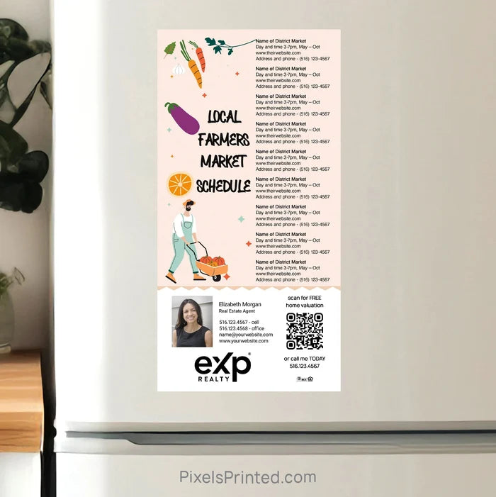 EXP realty Farmers Market calendar Postcard Magnets postcard magnets PixelsPrinted