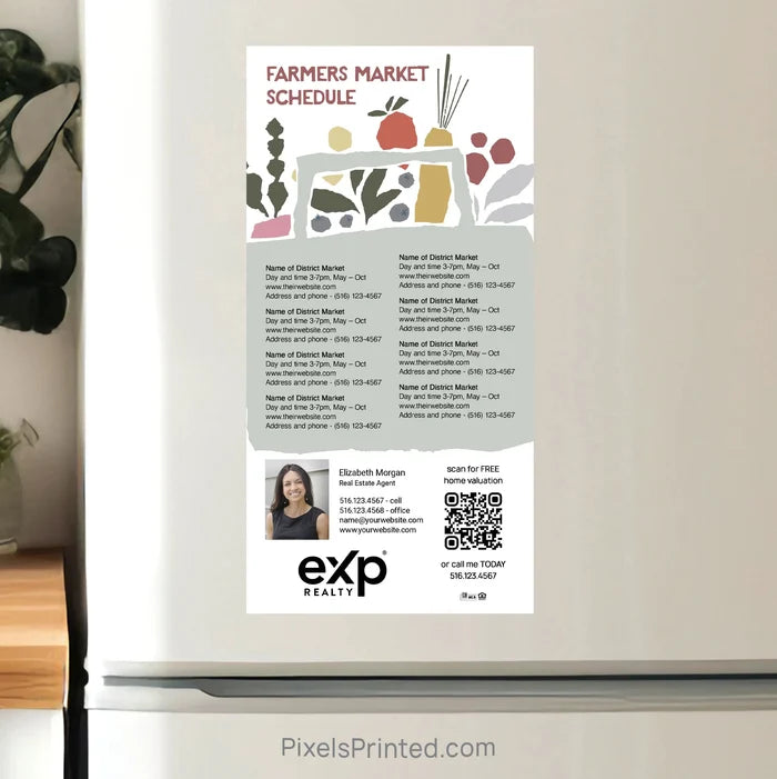 EXP realty Farmers Market calendar Postcard Magnets postcard magnets PixelsPrinted