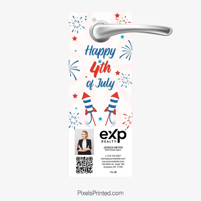 EXP Realty Fourth of July local expert door hanger PixelsPrinted