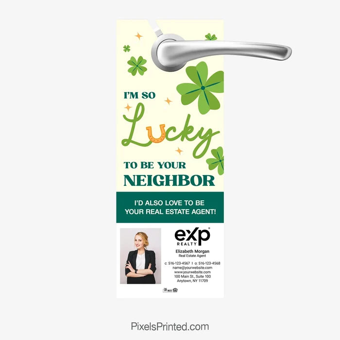 EXP realty St. Patrick's Day door hangers PixelsPrinted