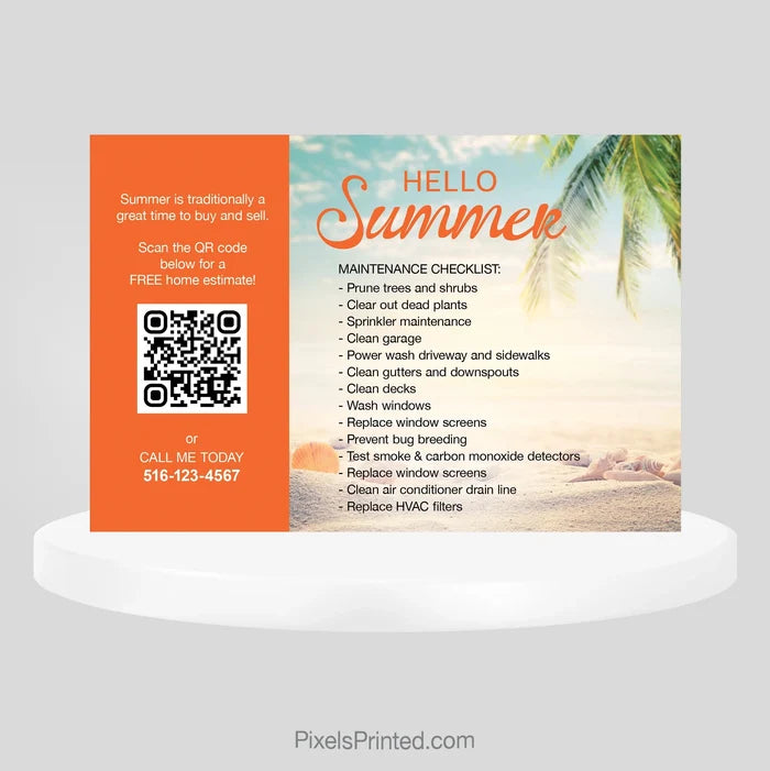 EXP realty summer maintenance postcards PixelsPrinted