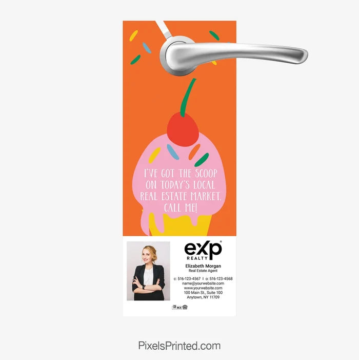 EXP Realty summer real estate scoop door hanger PixelsPrinted