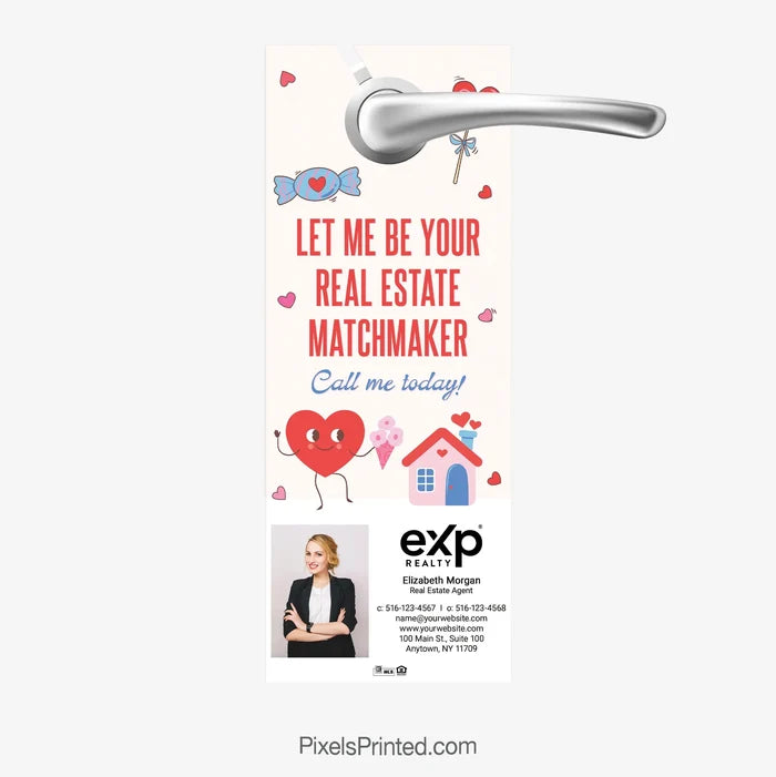 EXP Realty Valentine’s Day hello neighbor door hanger PixelsPrinted