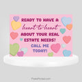 EXP realty Valentine’s Day real estate farming postcard PixelsPrinted