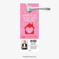 EXP Realty Valentine’s Day referrals door hanger PixelsPrinted