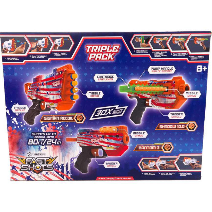 Fast Shots Stars & Stripes Blaster Pack 3 pk.