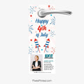 EXIT Realty 4th of July door hanger for real estate.