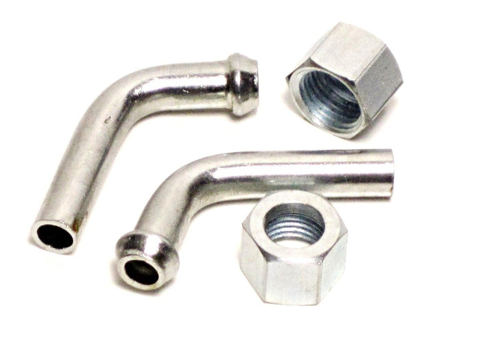 Fuel Spigot 90 degree elbow spigots nuts Triumph Norton BSA petcock 1/4" BSP UK