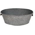 Galvanized Oval Tub 24.5” L x 17.75” W x 9” H