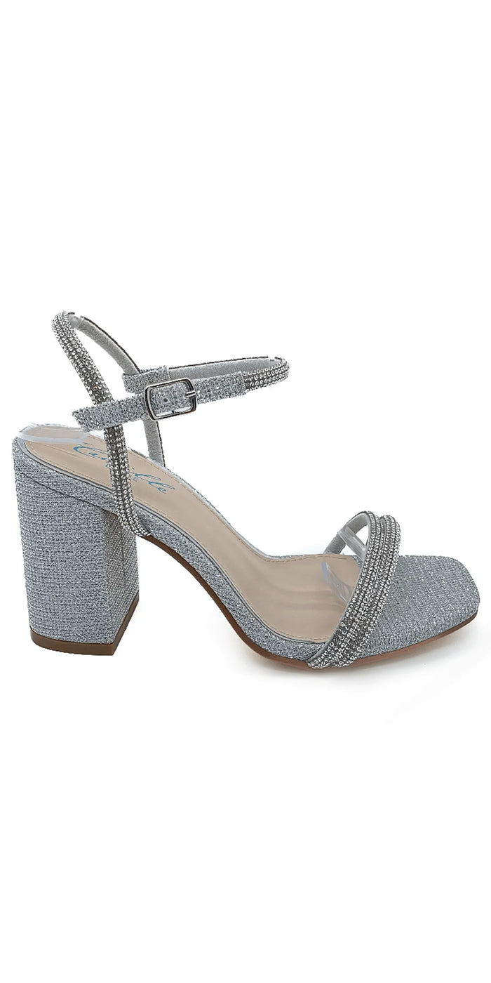 silver/size/6/Camille La Vie/Glitter Double Strap Rhinestone Block Heel Sandal /right