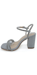 silver/size/6/Camille La Vie/Glitter Double Strap Rhinestone Block Heel Sandal /left side