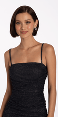 Glitter Knit Double Knot Back Bodycon Dress - Camille La Vie