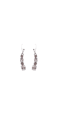 silver/one size/Camille La Vie/Graduated Rhinestone Earrings with Hoop Clasp /front