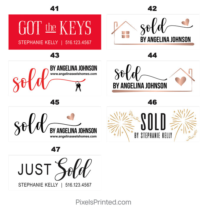Just Sold Realtor Social Media Sign - PixelsPrinted
