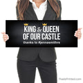 king and queen of our castle new homeowners closing day sign