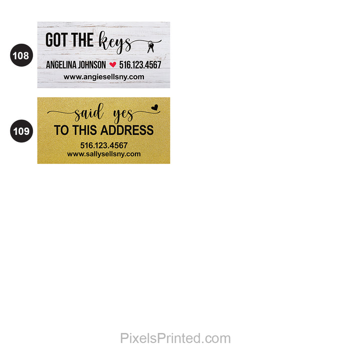 Sold by Real Estate Agent Social Sign - PixelsPrinted