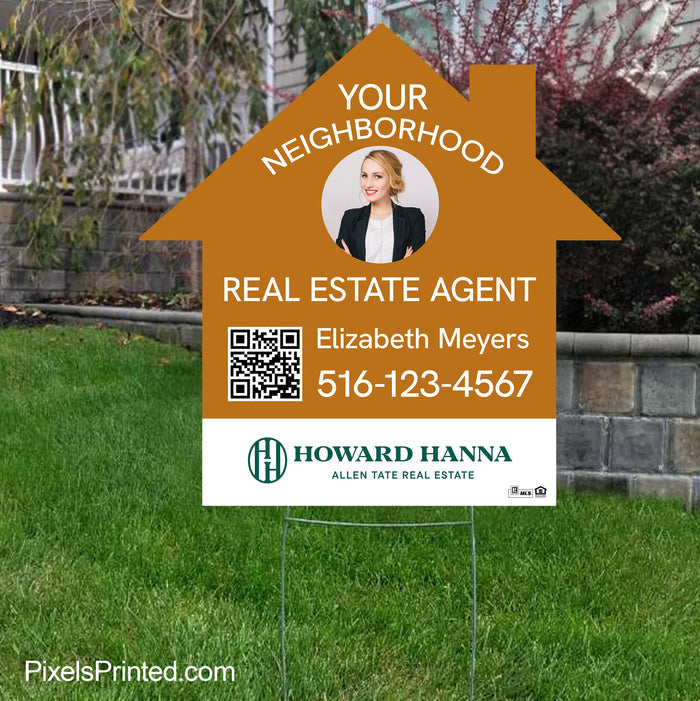 Howard Hanna realtor your neighborhood real estate agent yard sign