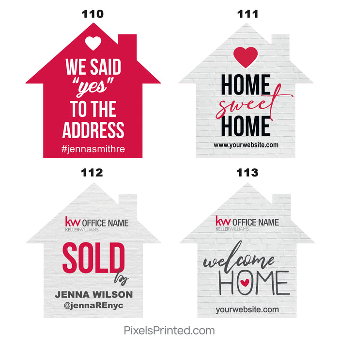 We Bought a House Y’all Sign | Fun House Shaped Realtor Prop - PixelsPrinted