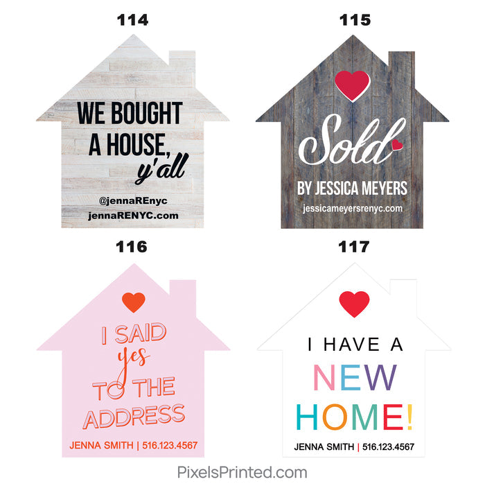 We Bought a House Y’all Sign | Fun House Shaped Realtor Prop - PixelsPrinted