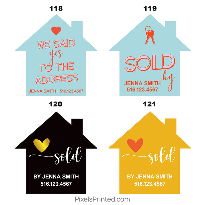 We Bought a House Y’all Sign | Fun House Shaped Realtor Prop - PixelsPrinted