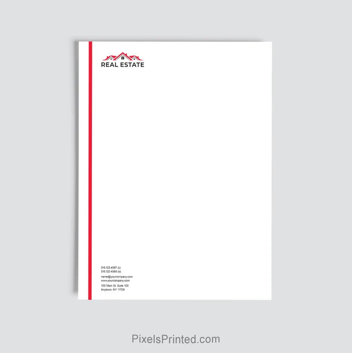 Independent real estate agent letterhead personalized for brokerage use