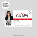 Independent real estate business card stickers PixelsPrinted