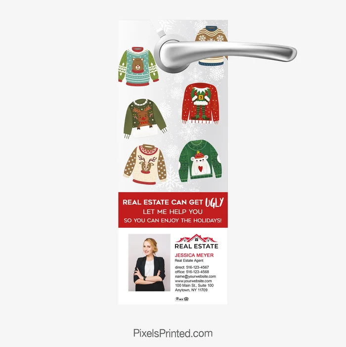 Independent real estate Christmas door hangers