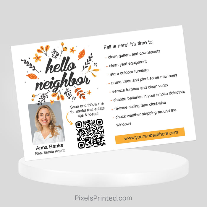 Independent real estate Fall Maintenance postcard PixelsPrinted