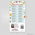 Independent Real Estate Farmers Market Schedule Postcard Magnet postcard magnets PixelsPrinted